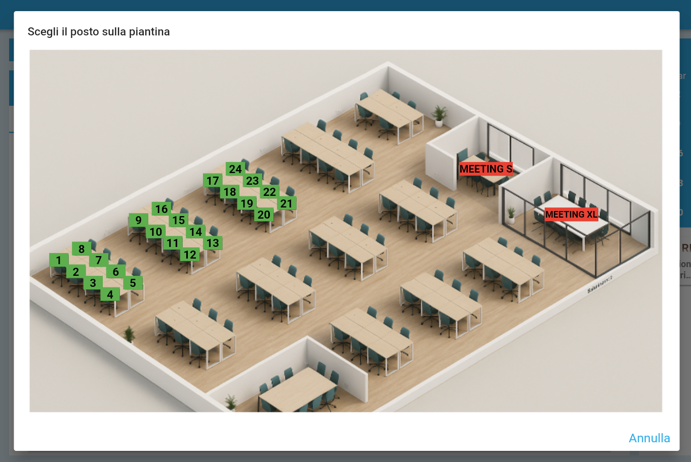 Desk booking per aziende 50 occupazione alta, caos zero
