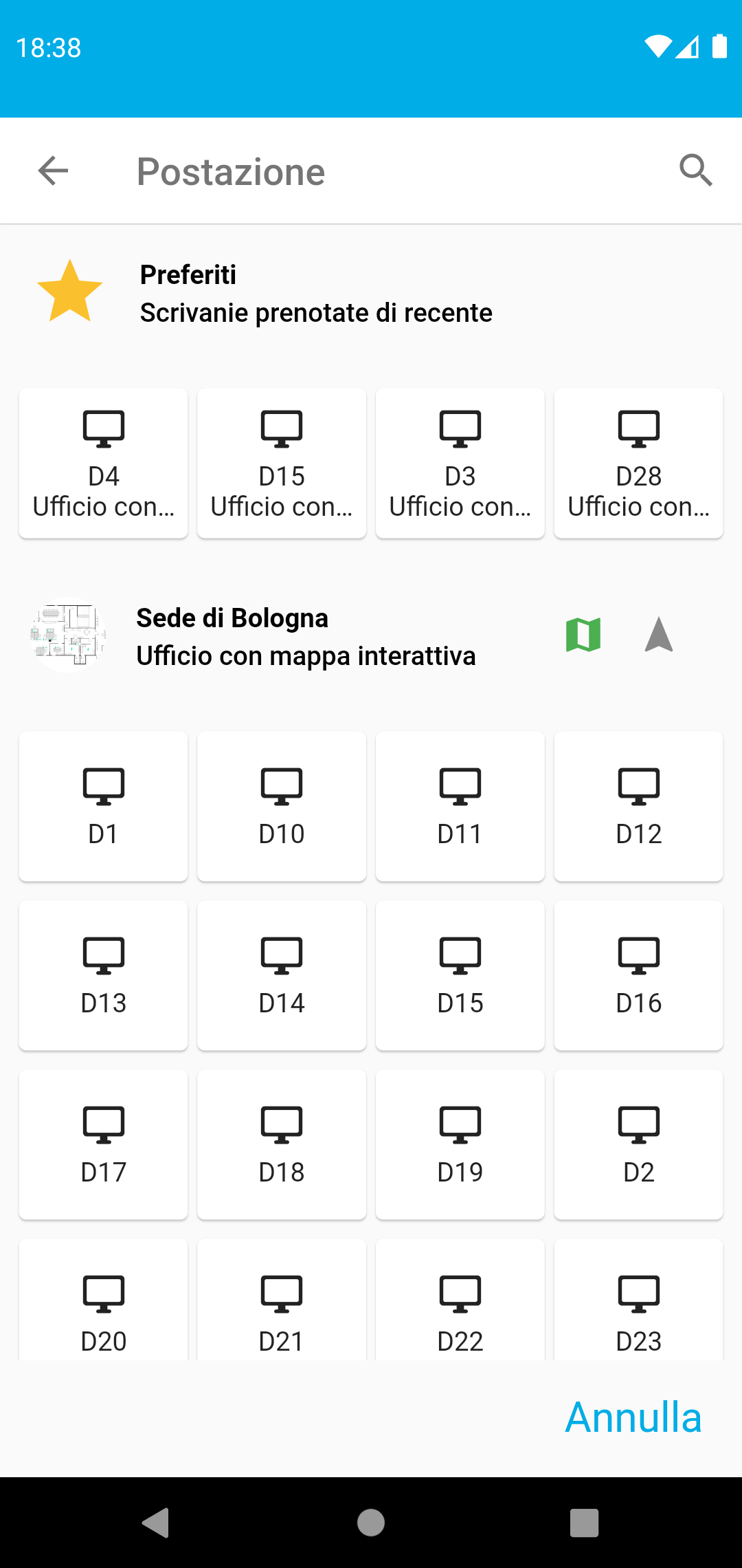 Prenota la scrivania sulla griglia prenotazione-scrivanie-griglia