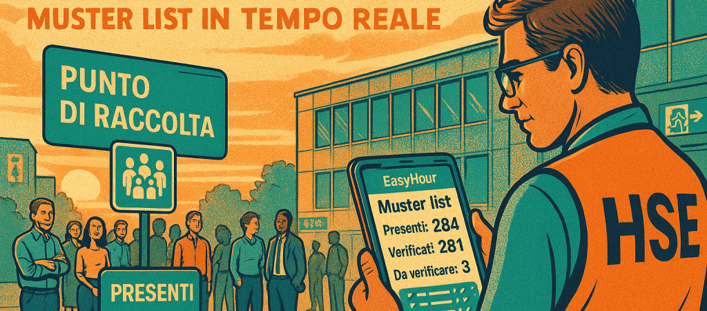 Evacuazioni senza panico: muster list in tempo reale e conta al punto di raccolta